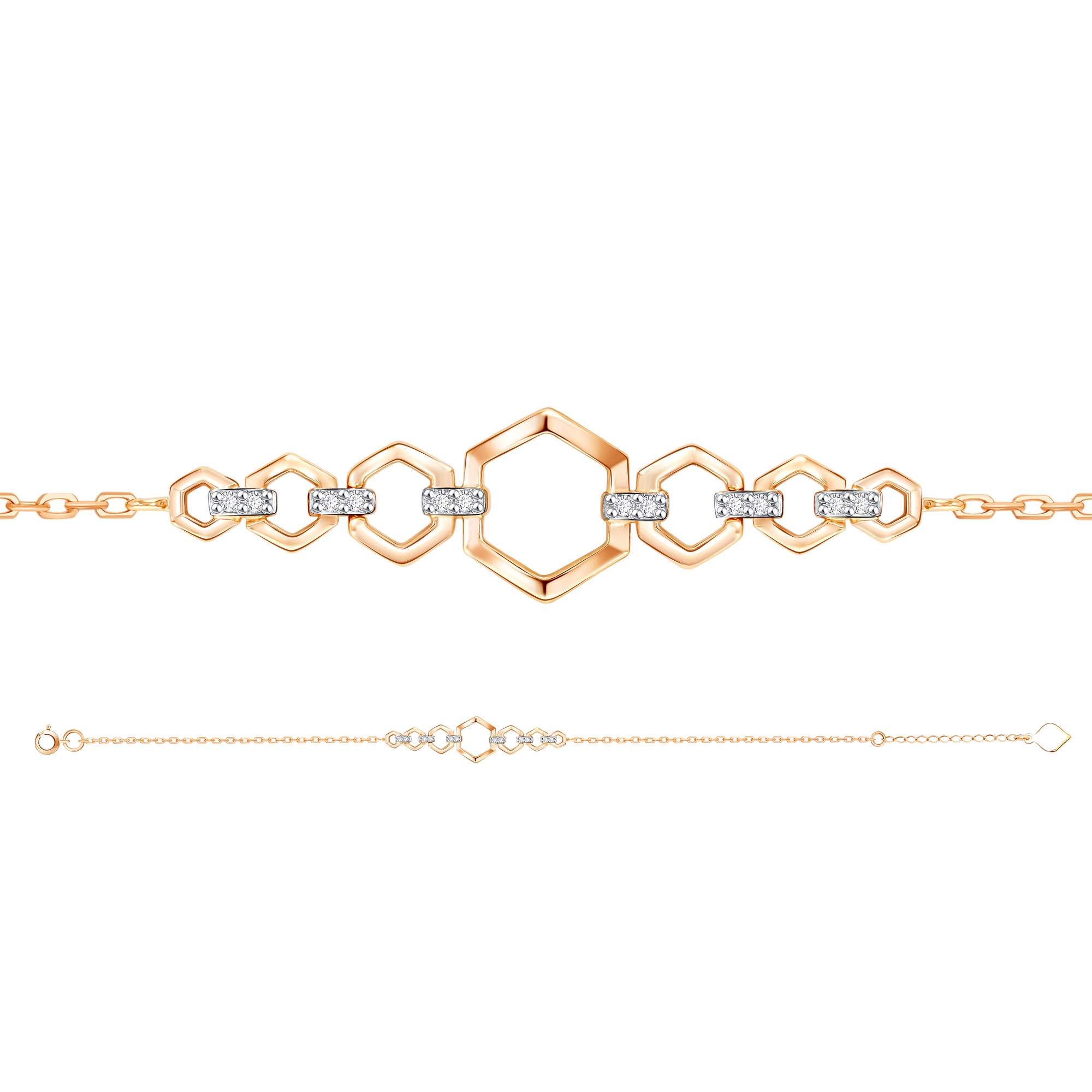 Браслет из золота с камнем Циркон фото, цены