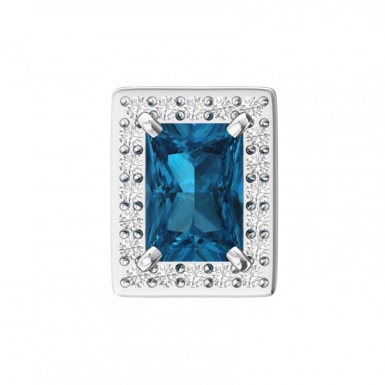 Подвеска из серебра с камнем Фианит, Ситалл фото, цены