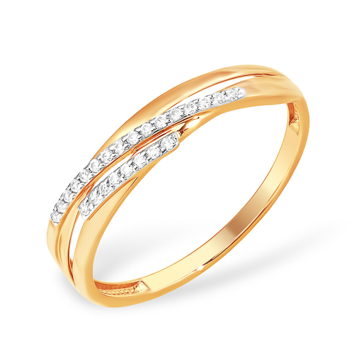 Кольцо из золота с камнем Фианит фото, цены