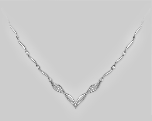 Колье из золота с камнем Фианит фото, цены