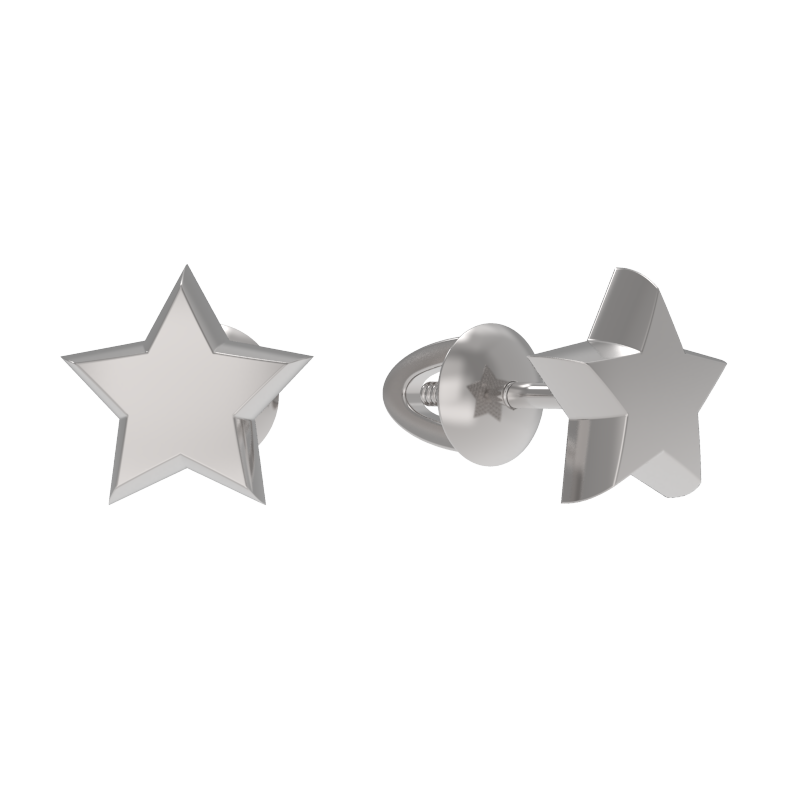 Пуссеты из серебра без вставок фото, цены