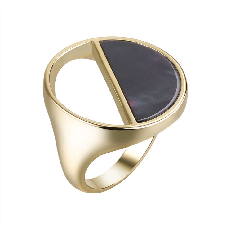 Кольцо из серебра с камнем Перламутр фото, цены