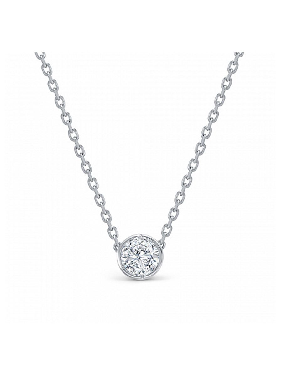 Колье из серебра с камнем Фианит фото, цены