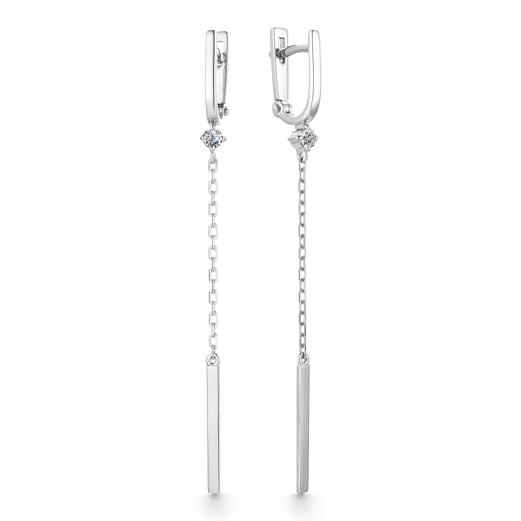 Серьги из золота с камнем Бриллиант фото, цены