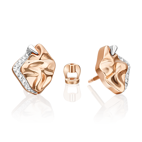 Пуссеты из золота с камнем Топаз фото, цены