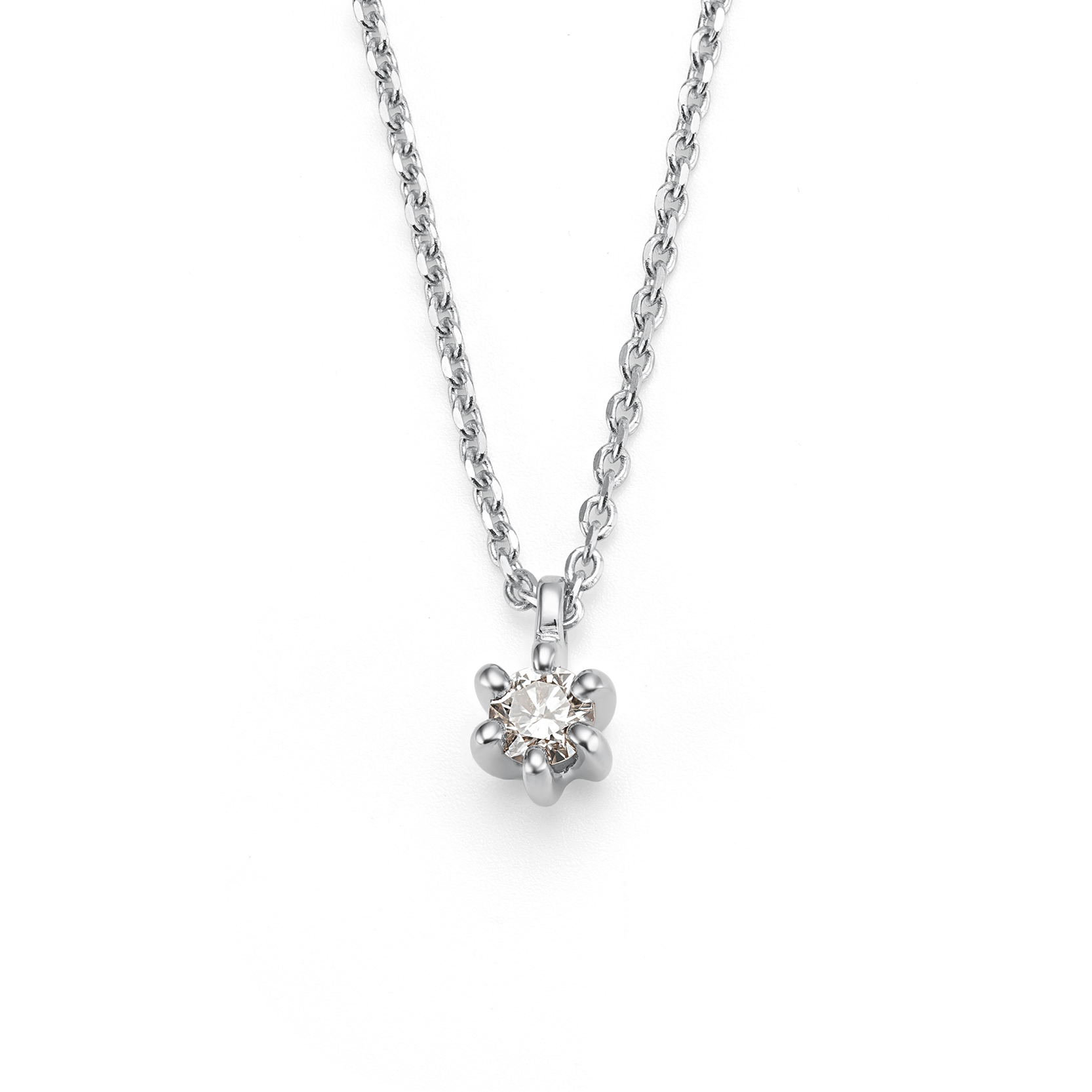 Колье из золота с камнем Бриллиант фото, цены