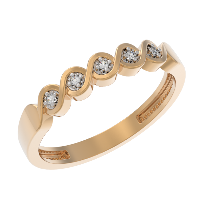 Кольцо из золота с камнем Фианит фото, цены