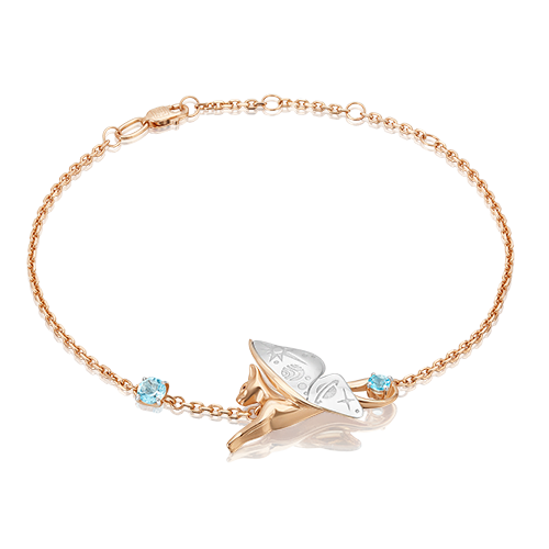 Браслет из золота с камнем Топаз фото, цены