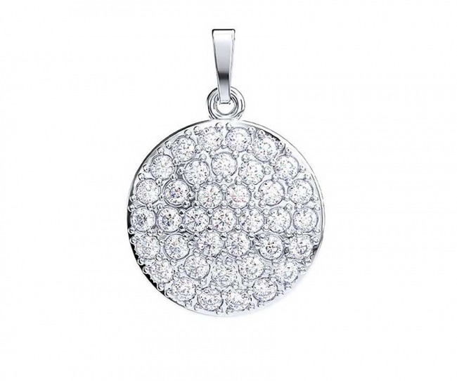 Подвеска из серебра с камнем Фианит фото, цены