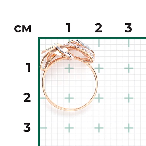 Кольцо из золота с камнем Фианит фото, цены