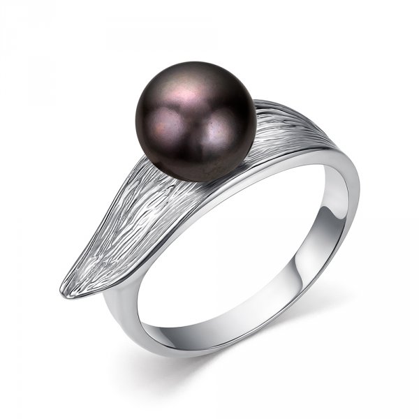 Кольцо из серебра с камнем Жемчуг фото, цены