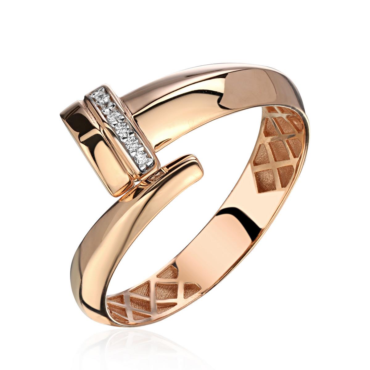 Кольцо из золота с камнем Фианит фото, цены