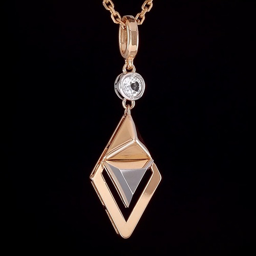 Подвеска из золота с камнем Топаз фото, цены