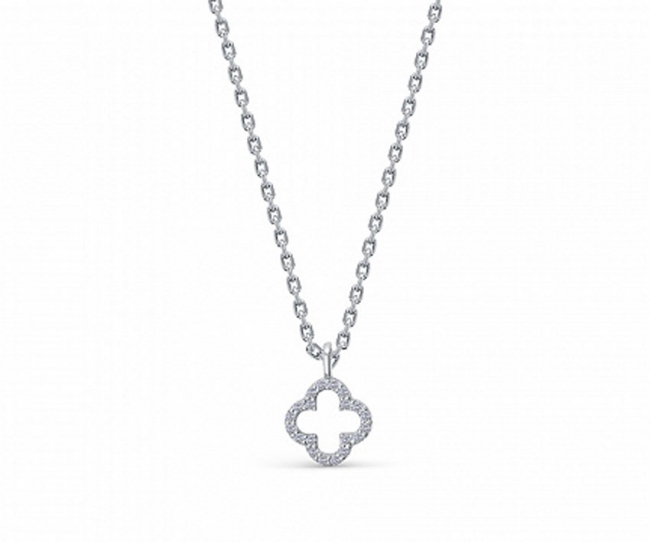 Колье из серебра с камнем Фианит фото, цены