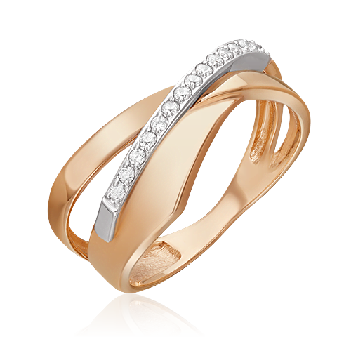 Кольцо из золота с камнем Фианит фото, цены