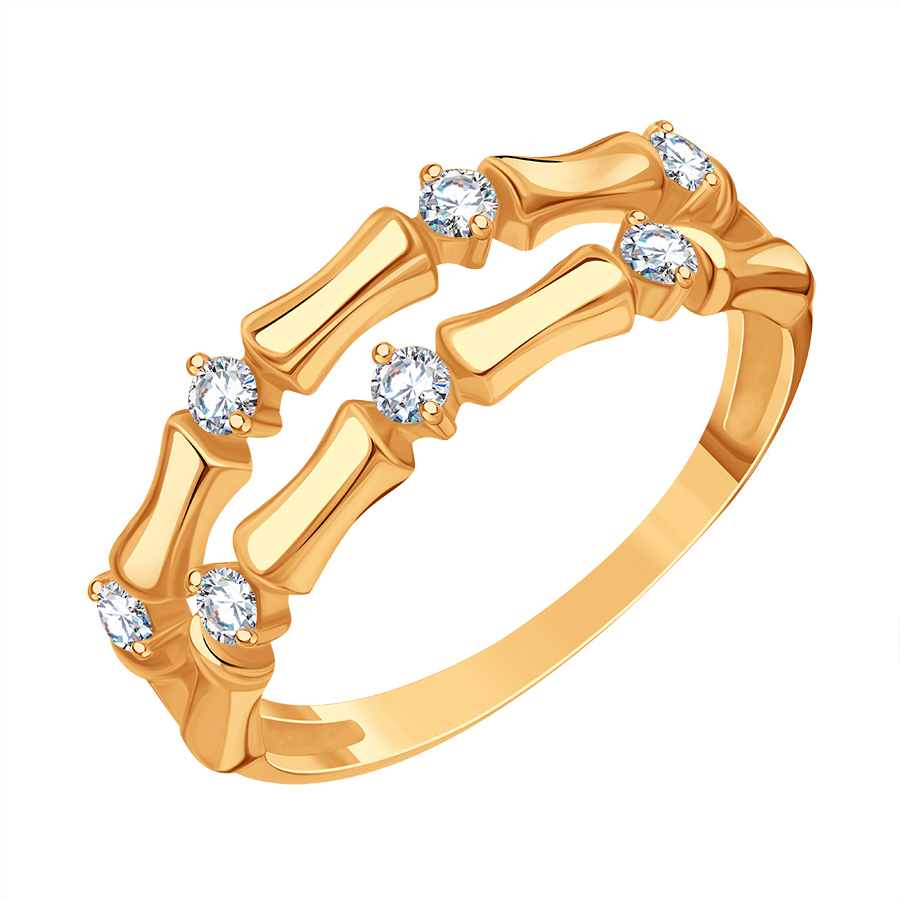 Кольцо из золота с камнем Фианит фото, цены