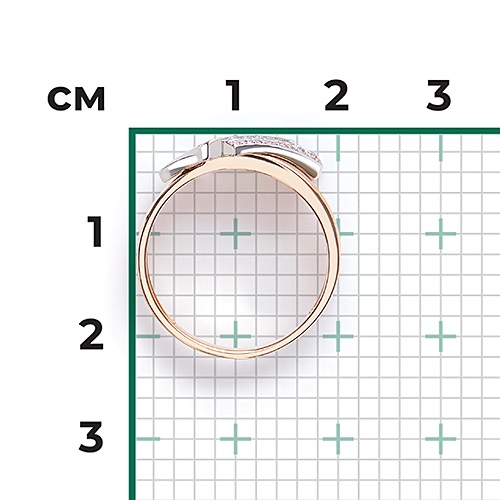 Кольцо из золота с камнем Фианит фото, цены