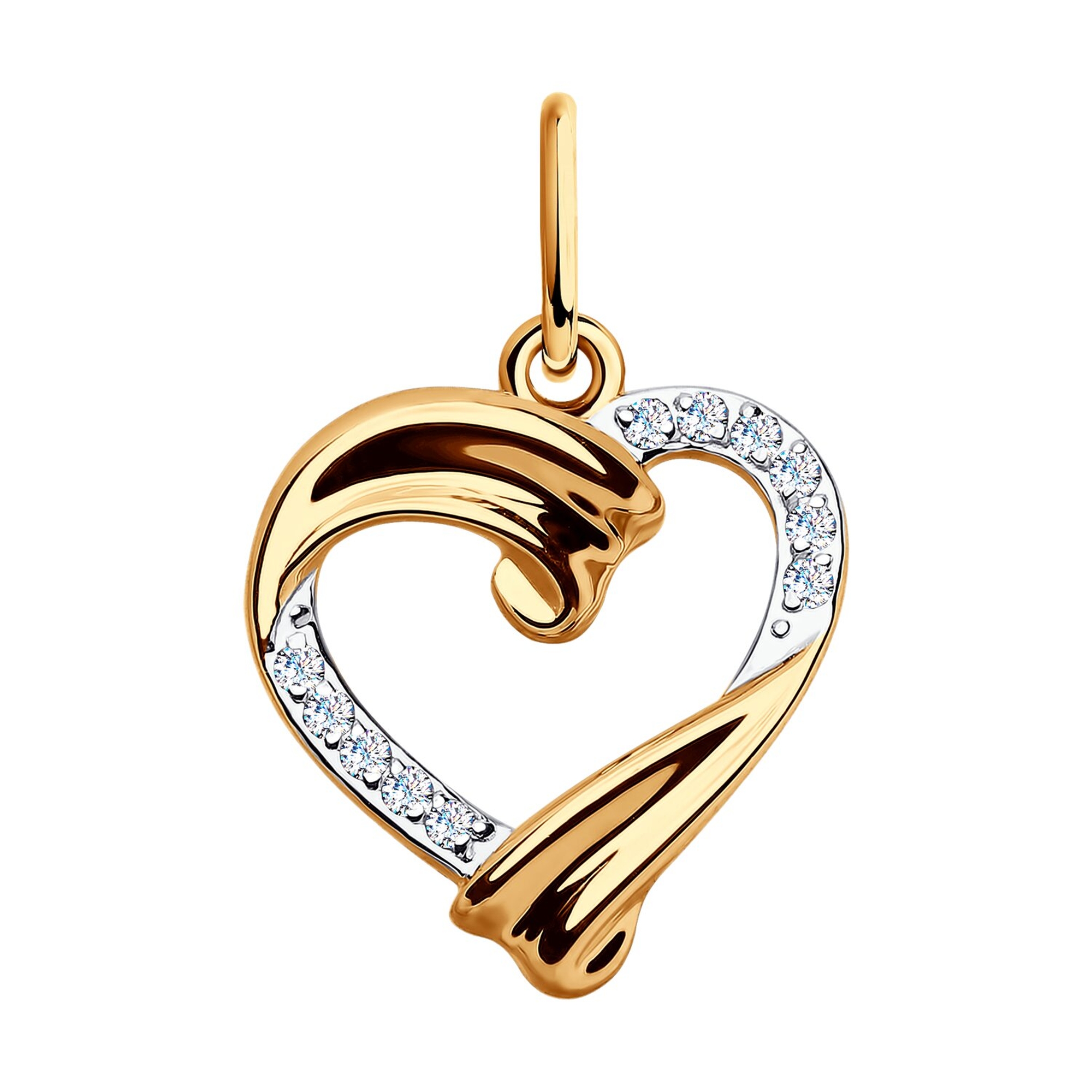 Подвеска из золота с камнем Фианит фото, цены