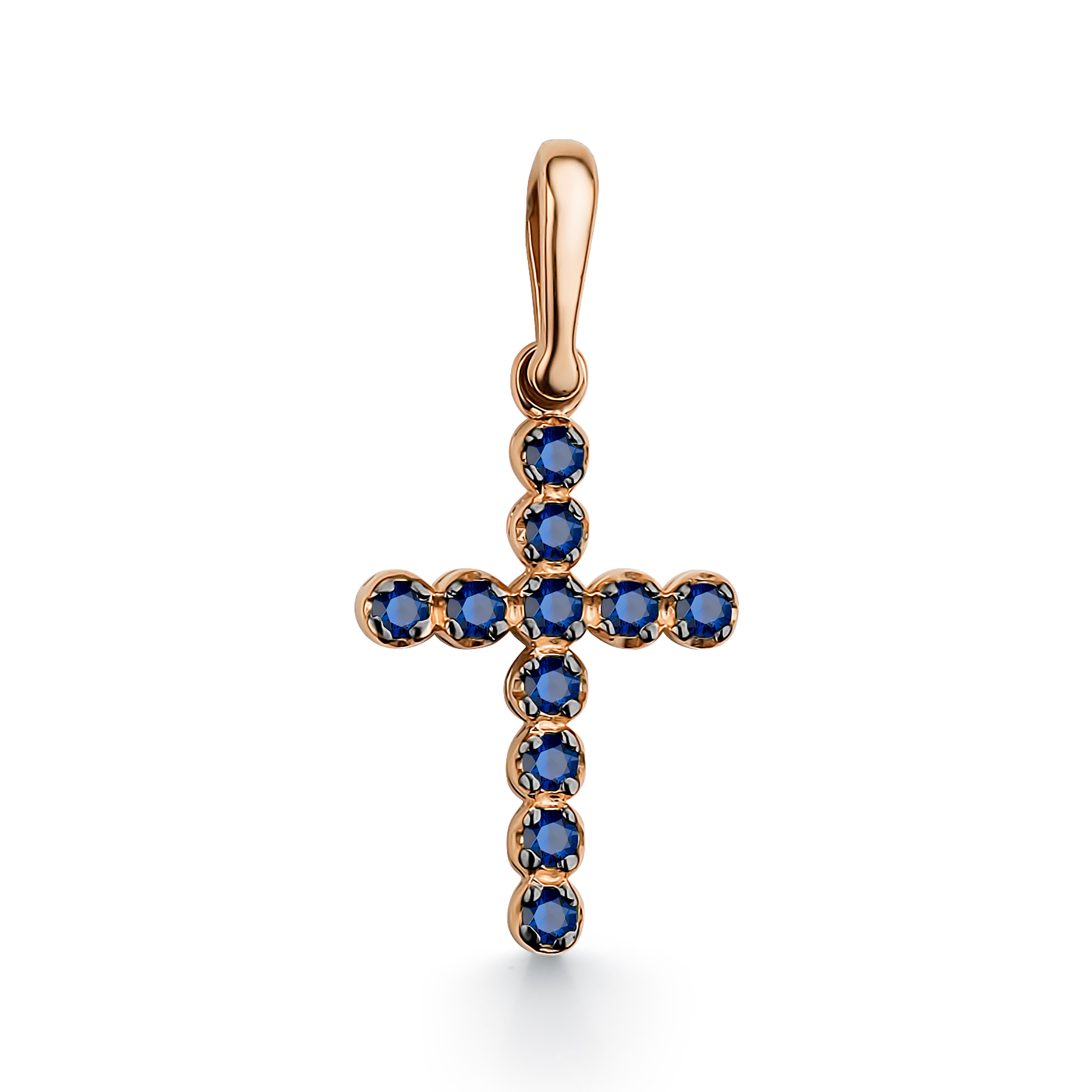 Подвеска из золота с камнем Сапфир фото, цены
