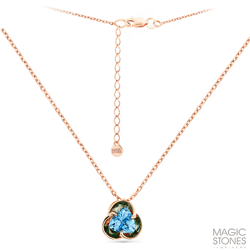 Колье из золота с камнем Топаз фото, цены