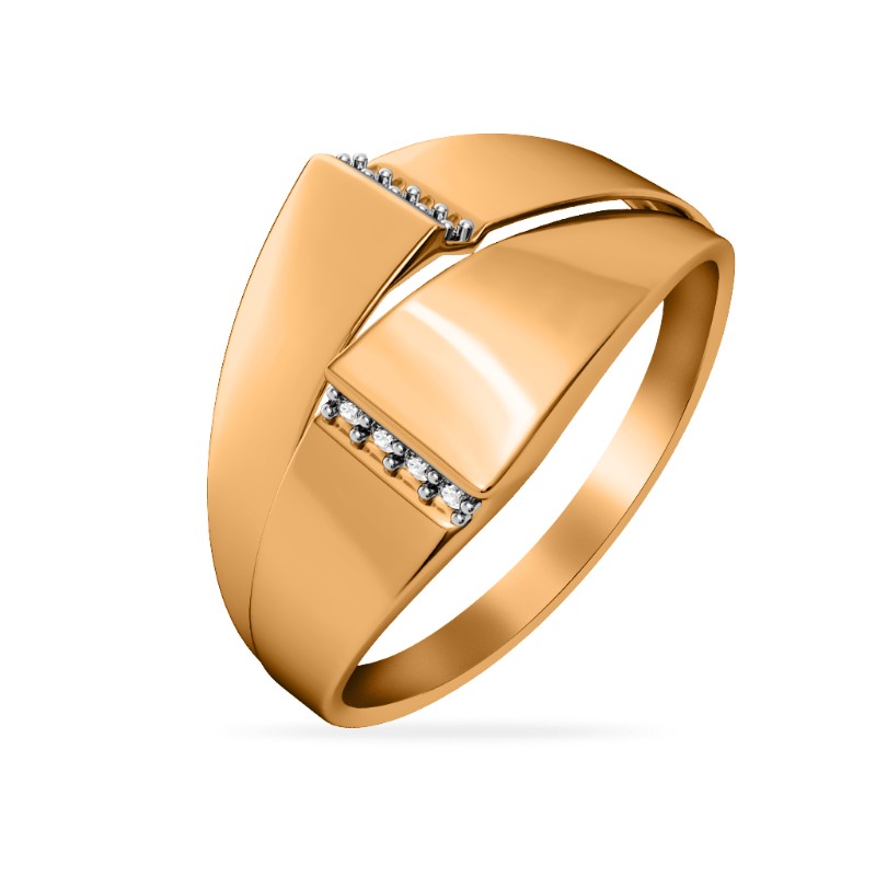 Кольцо из золота с камнем Фианит фото, цены