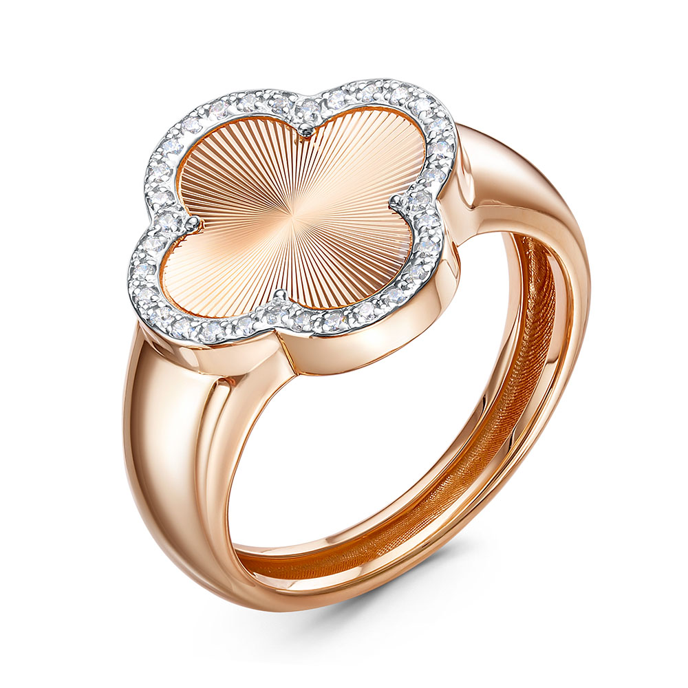 Кольцо из золота с камнем Фианит фото, цены