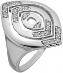 Кольцо из серебра с камнем Циркон фото, цены