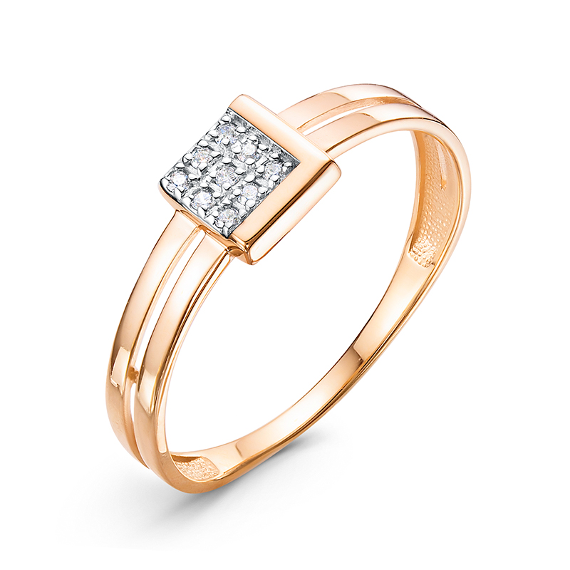 Кольцо из золота с камнем Фианит фото, цены