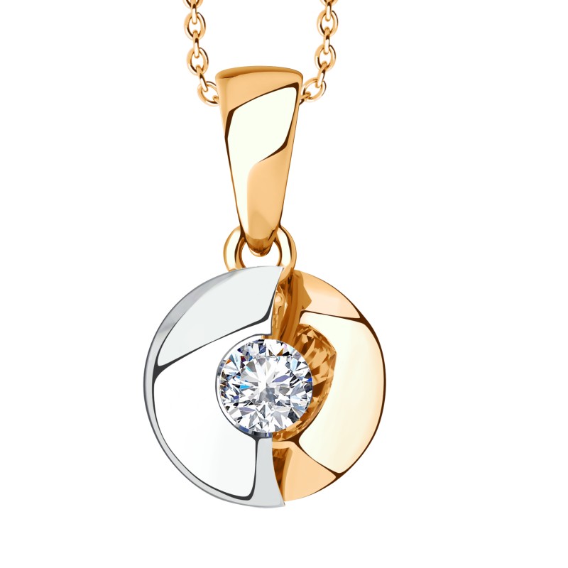 Подвеска из золота с камнем Фианит фото, цены