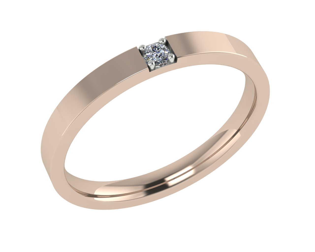 Кольцо из золота с камнем Бриллиант фото, цены