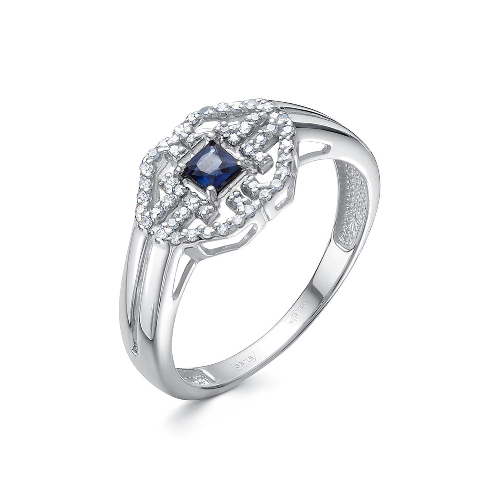 Кольцо из золота с камнем Бриллиант, Сапфир фото, цены