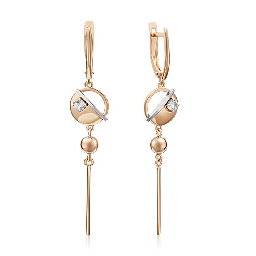 Серьги из золота с камнем Топаз фото, цены