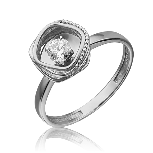 Кольцо из золота с камнем Фианит фото, цены