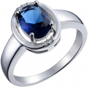 Кольцо из серебра с камнем Циркон фото, цены