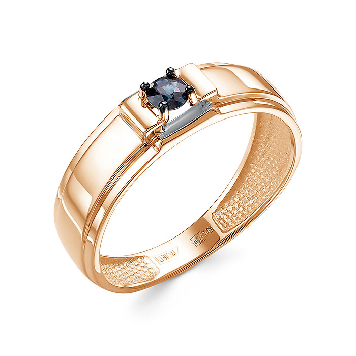 Кольцо из золота с камнем Сапфир фото, цены