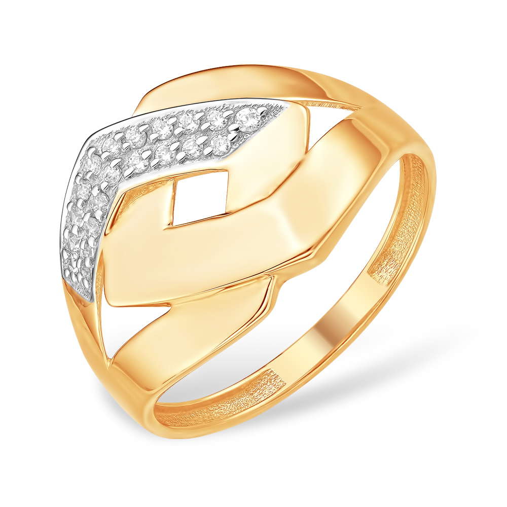 Кольцо из золота с камнем Фианит фото, цены