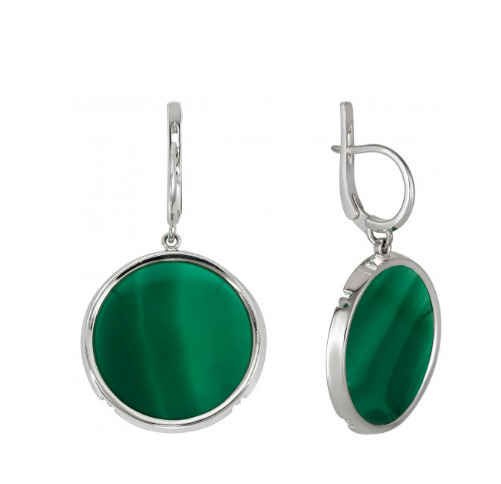 Серьги из серебра с камнем Перламутр фото, цены