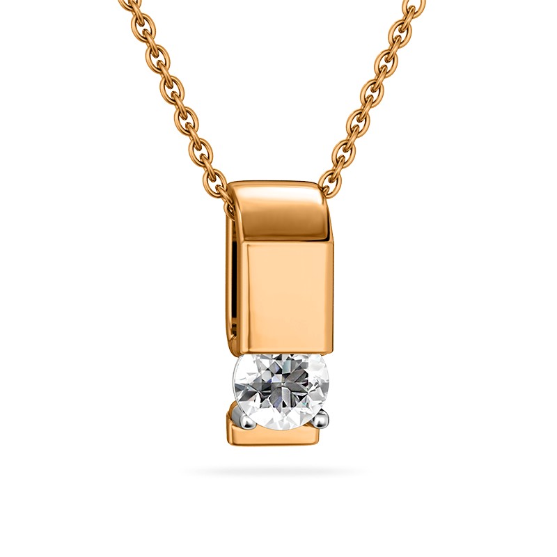 Подвеска из золота с камнем Фианит фото, цены