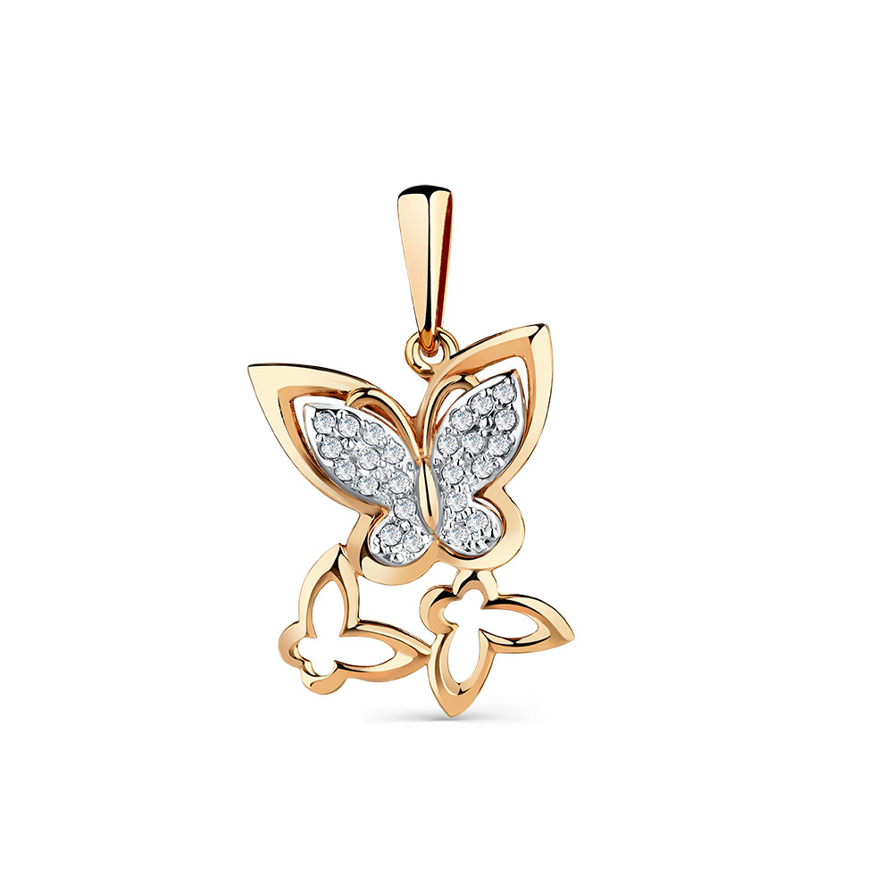 Подвеска из золота с камнем Фианит фото, цены