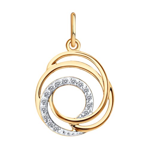 Подвеска из золота с камнем Фианит фото, цены