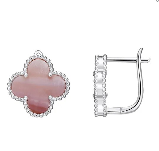 Серьги из серебра с камнем Перламутр фото, цены