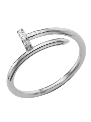 Кольцо из серебра с камнем Фианит фото, цены