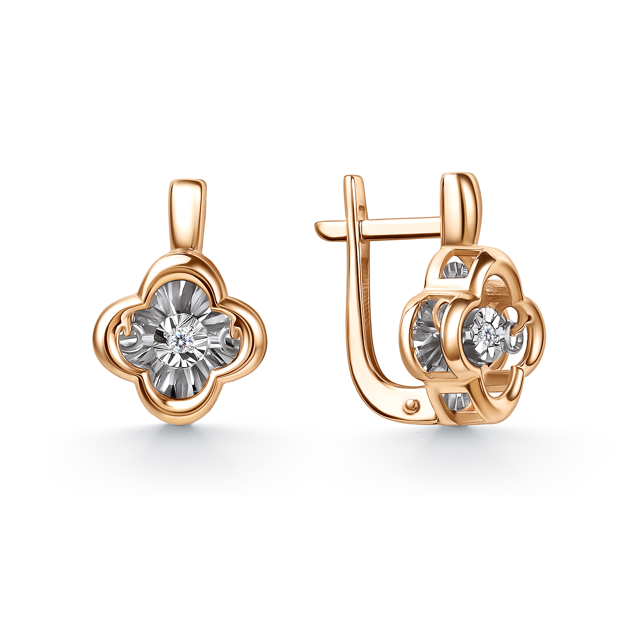 Серьги из золота с камнем  фото, цены