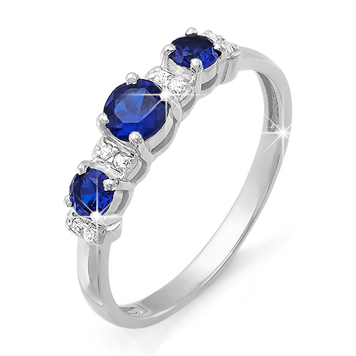 Кольцо из золота с камнем Бриллиант, Сапфир фото, цены