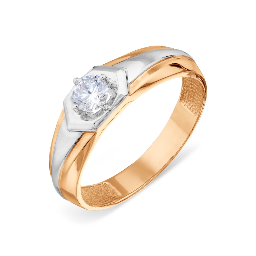 Кольцо из золота с камнем Фианит фото, цены