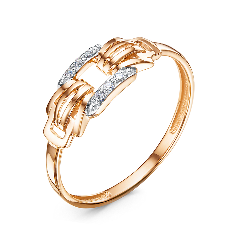 Кольцо из золота с камнем Фианит фото, цены