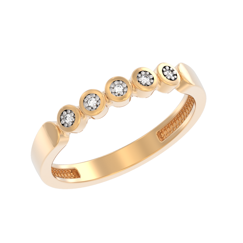 Кольцо из золота с камнем Фианит фото, цены