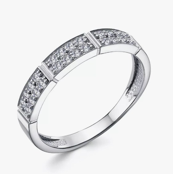 Кольцо из серебра с камнем Фианит фото, цены