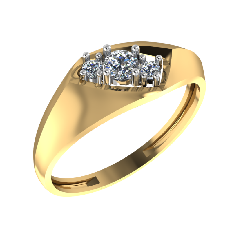 Кольцо из золота с камнем Фианит фото, цены