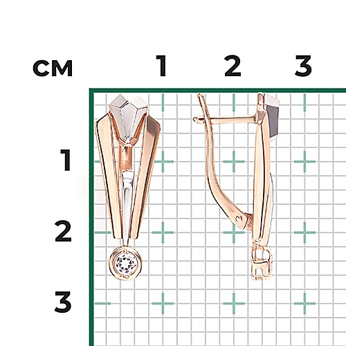 Серьги из золота с камнем Топаз фото, цены